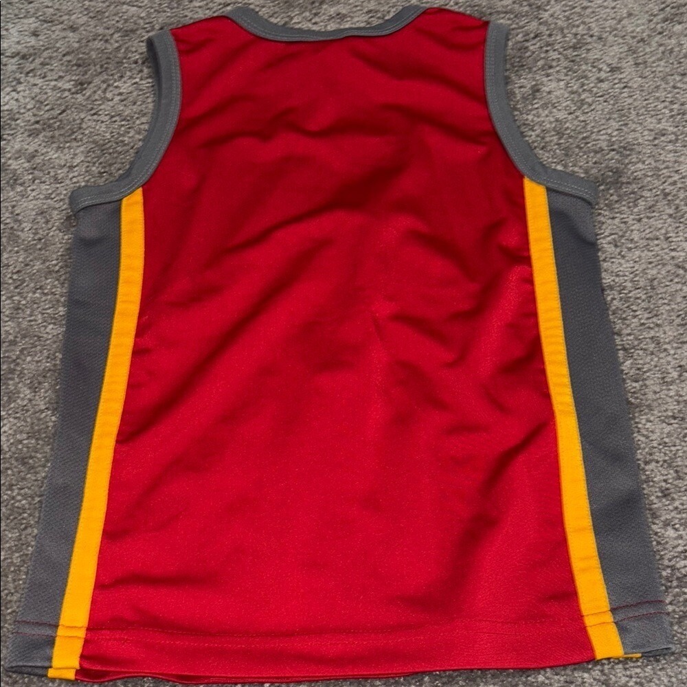 OshKosh Boys Red Grey Yellow Athletic Mesh Tank Top Jersey Size 6 2645380 - Picture 3 of 3